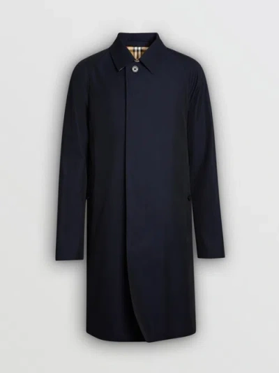 Burberry Mid-length Lightweight Camden Car Coat In Blue