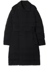 Burberry Mid-length Nylon Puffer Coat In Black
