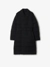 Burberry Mid-length Nylon Puffer Coat In Black/sand