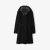 Burberry Mid-length Reversible Wool Car Coat In Black
