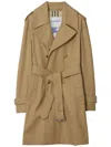 Burberry Mid-length Trench Coat In Nude