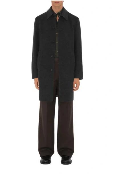 Burberry Mid-length Wool Car Coat In Black
