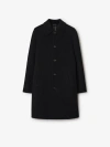 Burberry Wool Mid-length Car Coat In Black/snug
