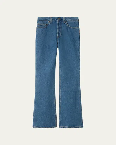 Burberry Mid-rise Bootcut-leg Jeans In Blue