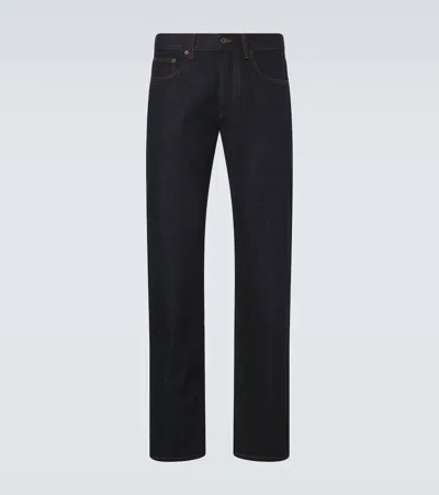 Burberry Mid-rise Straight-leg Jeans In Blue