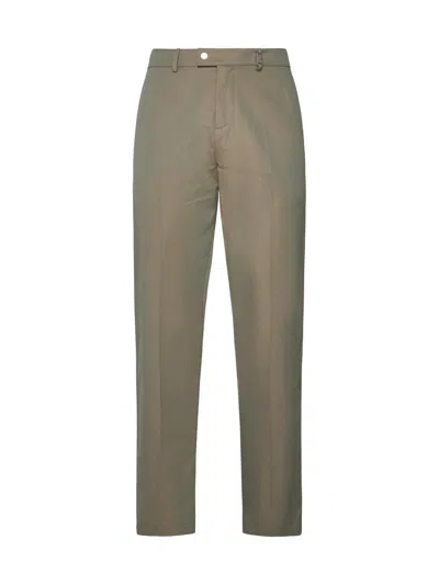 Burberry Mid Rise Straight-leg Trousers In Green