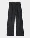 Burberry Mid-rise Wide-leg Jeans In Indigo