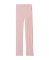 Burberry Pressed-crease Wool Tailored Trousers In Pink