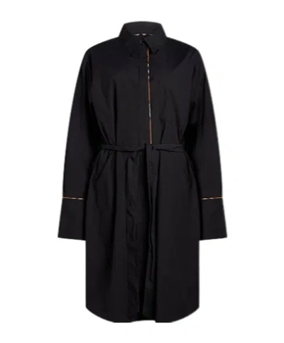 Burberry Midi Dresses In Black