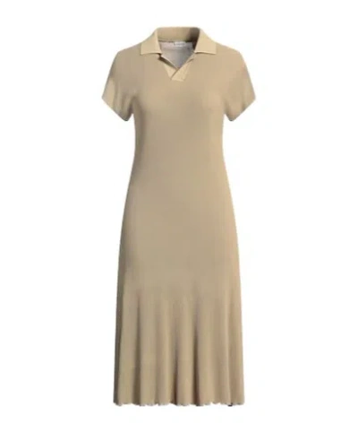 Burberry Midi Dresses In Nude