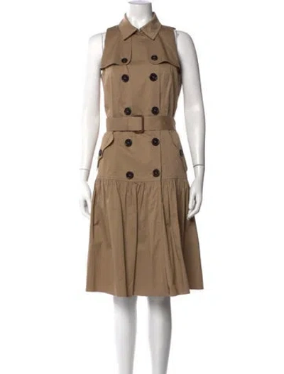 Pre-owned Burberry Midi Length Dress In Neutral