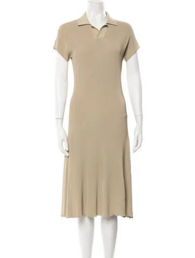 Pre-owned Burberry Midi Length Dress W/ Tags In Neutral