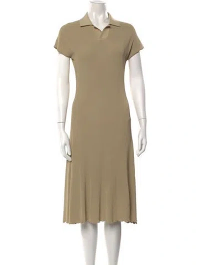 Pre-owned Burberry Midi Length Dress W/ Tags In Neutral