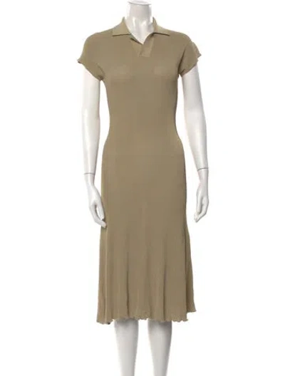Pre-owned Burberry Midi Length Dress W/ Tags In Neutral