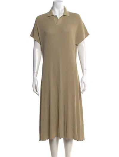 Pre-owned Burberry Midi Length Dress W/ Tags In Neutral