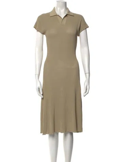 Pre-owned Burberry Midi Length Dress W/ Tags In Neutral