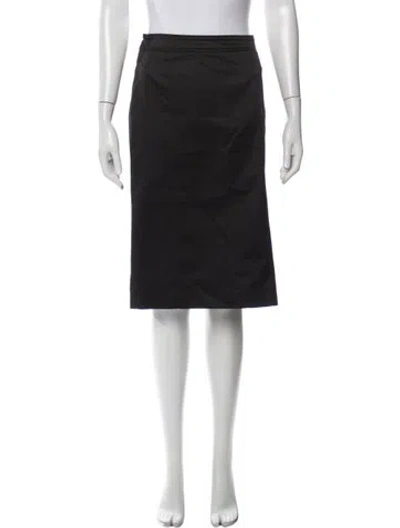 Pre-owned Burberry Midi Length Skirt In Black