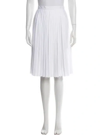 Pre-owned Burberry Midi Length Skirt W/ Tags In White