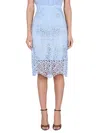 Burberry Women Midi Skirt In Blue