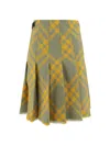 Burberry Midi Skirt In Giallo