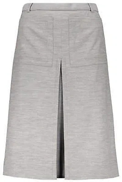 Pre-owned Burberry Midi Skirt In Gray