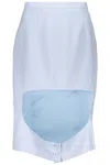 Burberry Midi Skirt In Light Blue