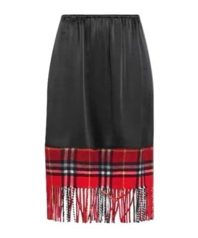 Burberry Midi Skirts In Gray