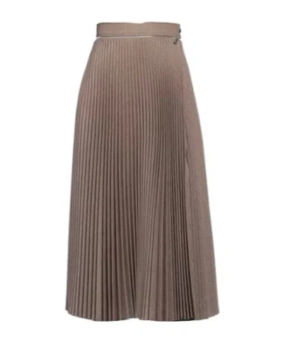 Burberry Midi Skirts In Brown