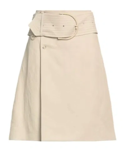 Burberry Midi Skirts In Neutral