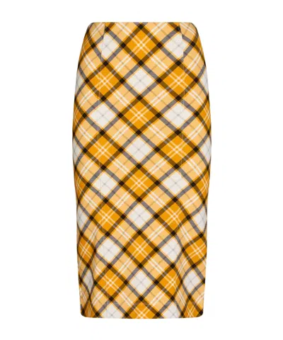 Burberry Midi Skirts In Orange