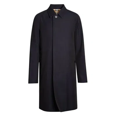 Burberry Mid-length Camden Car Coat In Blue
