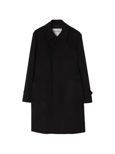 Burberry Mid-length Cashmere Car Coat In Black