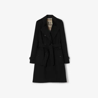 Burberry Midlength Chelsea Heritage Trench Coat In Black