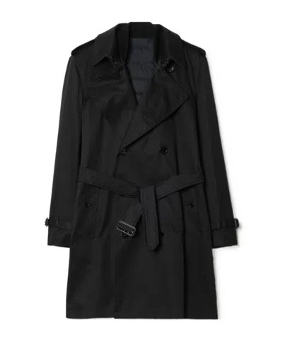 Burberry Mid-length Detachable Gilet Kensington Trench Coat In Animal Print