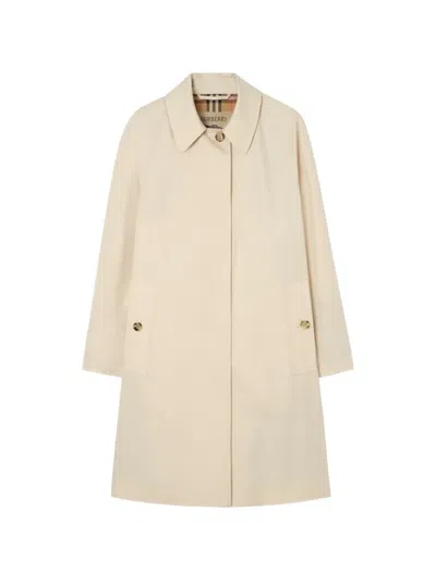 Burberry Mid-length Tropical Gabardine Camden Car Coat In Neutral