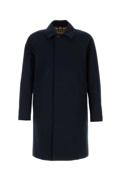 Burberry Midnight Blue Gabardine Heritage Camden Overcoat