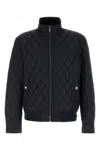 Burberry Midnight Blue Nylon Jacket In Blue