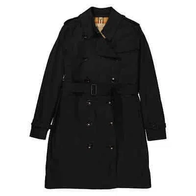 Pre-owned Burberry Midnight The Kensington Trench Coat In Blue
