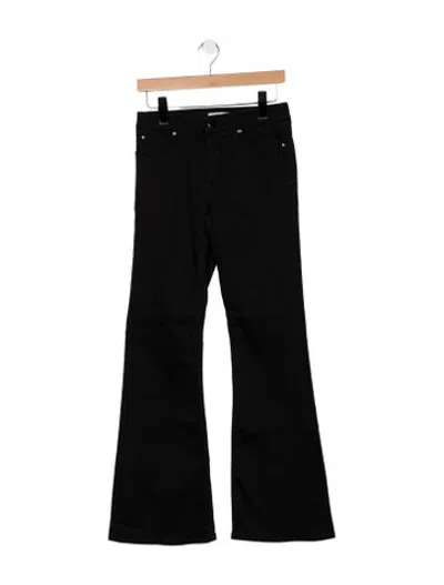 Pre-owned Burberry Mid-rise Flared Jeans In Black