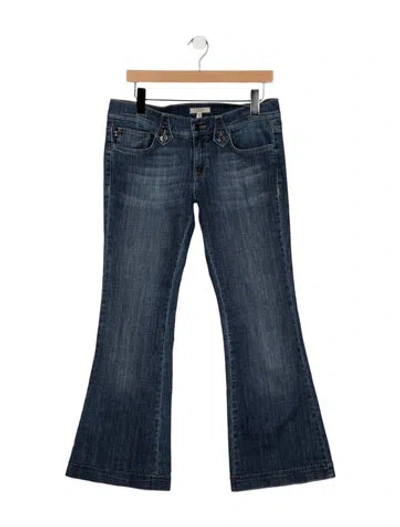 Pre-owned Burberry Mid-rise Flared Jeans In Blue