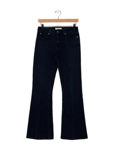 Pre-owned Burberry Mid-rise Flared Jeans In Blue
