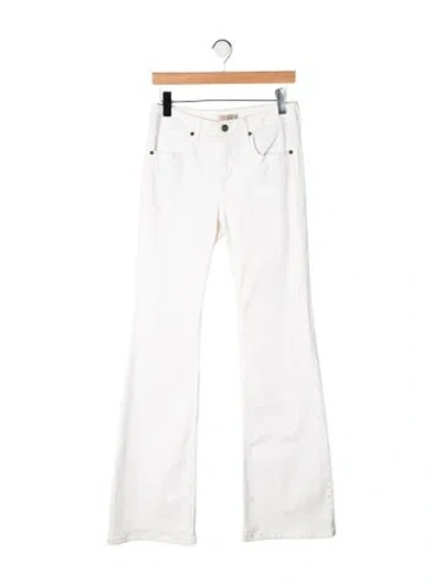 Pre-owned Burberry Mid-rise Flared Jeans In Neutrals