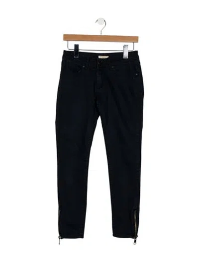 Pre-owned Burberry Mid-rise Skinny Leg Jeans In Black