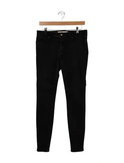 Pre-owned Burberry Mid-rise Skinny Leg Jeans In Black