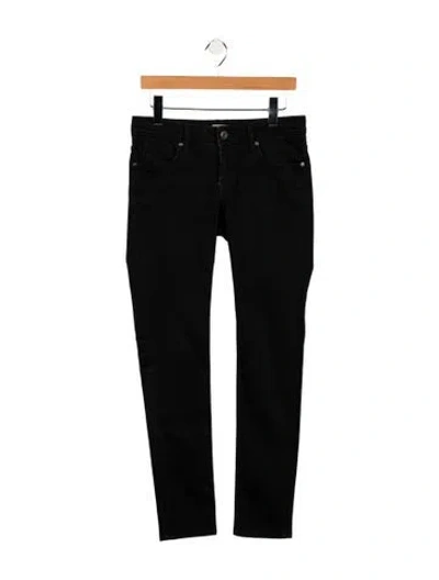 Pre-owned Burberry Mid-rise Skinny Leg Jeans In Black