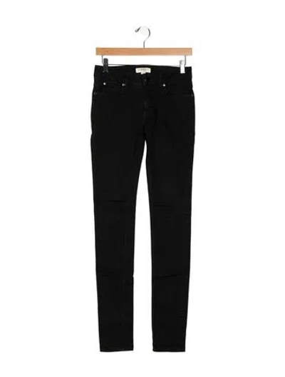 Pre-owned Burberry Mid-rise Skinny Leg Jeans In Black