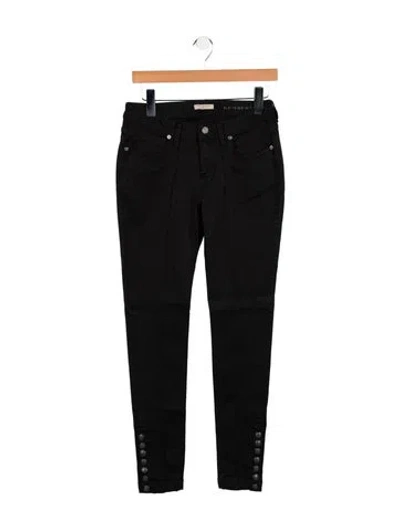 Pre-owned Burberry Mid-rise Skinny Leg Jeans In Black