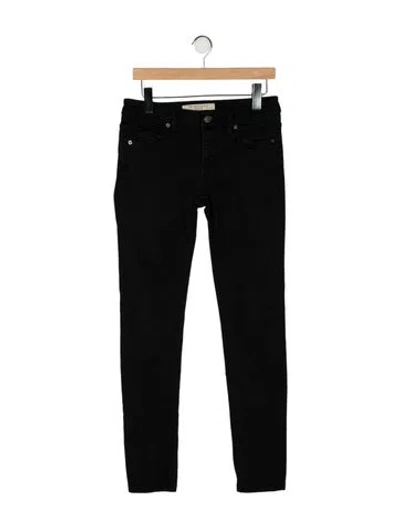 Pre-owned Burberry Mid-rise Skinny Leg Jeans In Black