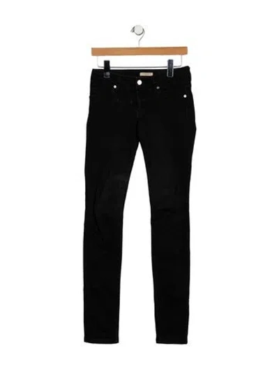 Pre-owned Burberry Mid-rise Skinny Leg Jeans In Black