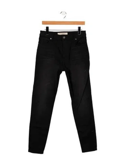 Pre-owned Burberry Mid-rise Skinny Leg Jeans In Black